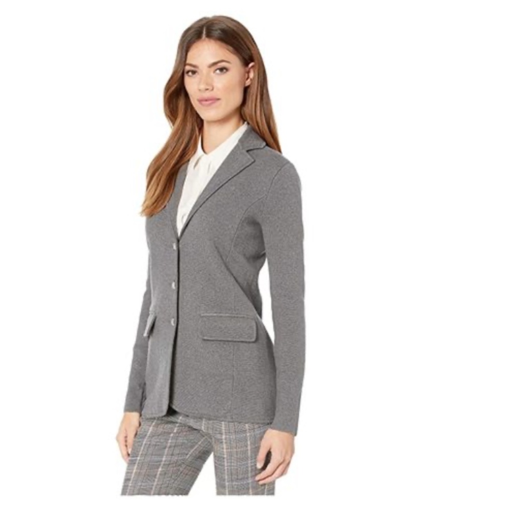 Lauren Ralph Lauren Sweater Knit Blazer Women's Medium Gray
